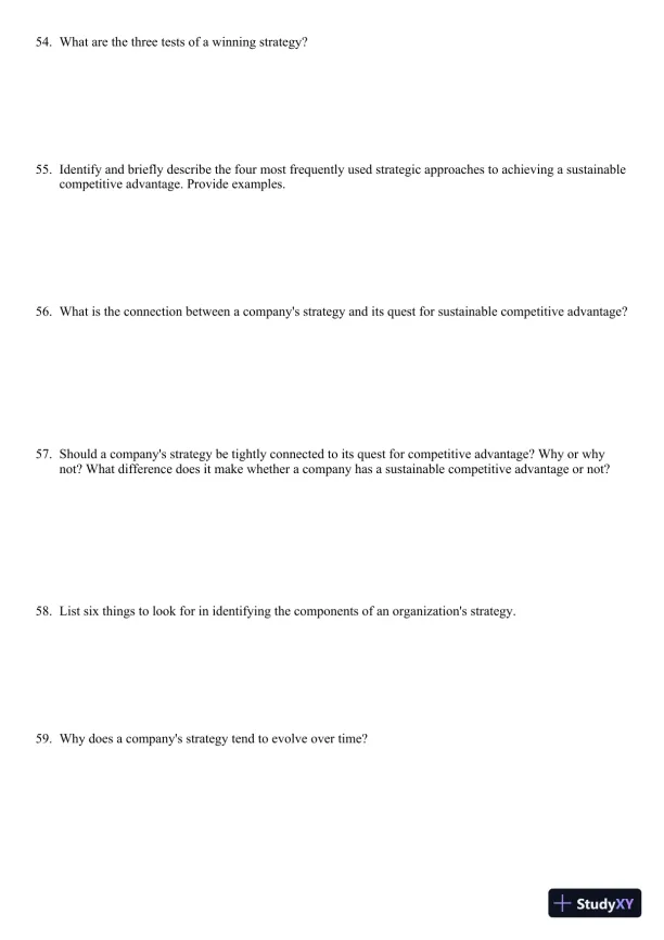 Crafting and Executing Strategy: Concepts and Readings, 19th Edition Test Bank - Page 11 preview image