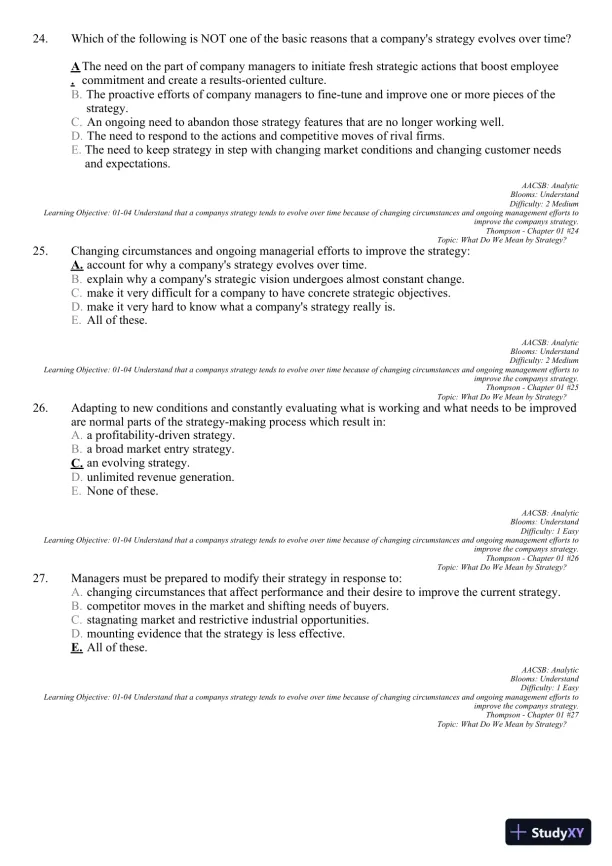 Crafting and Executing Strategy: Concepts and Readings, 19th Edition Test Bank - Page 20 preview image