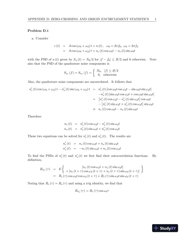 Solution Manual for Principles of Communications , 7th Edition - Page 13 preview image