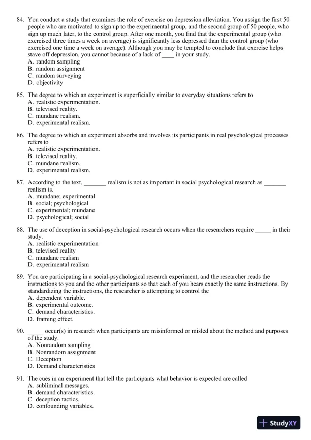 Test Bank For Social Psychology, 11th Edition - Page 12 preview image