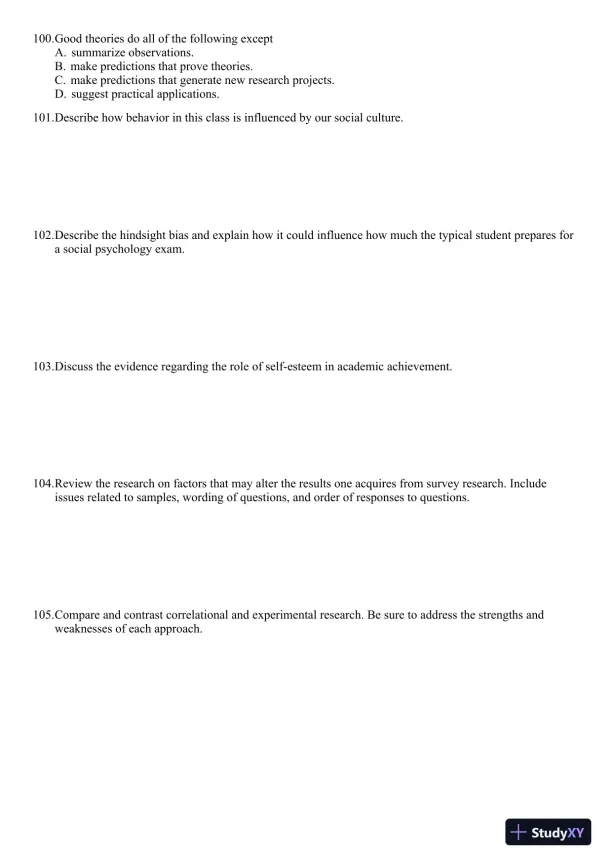 Test Bank For Social Psychology, 11th Edition - Page 14 preview image