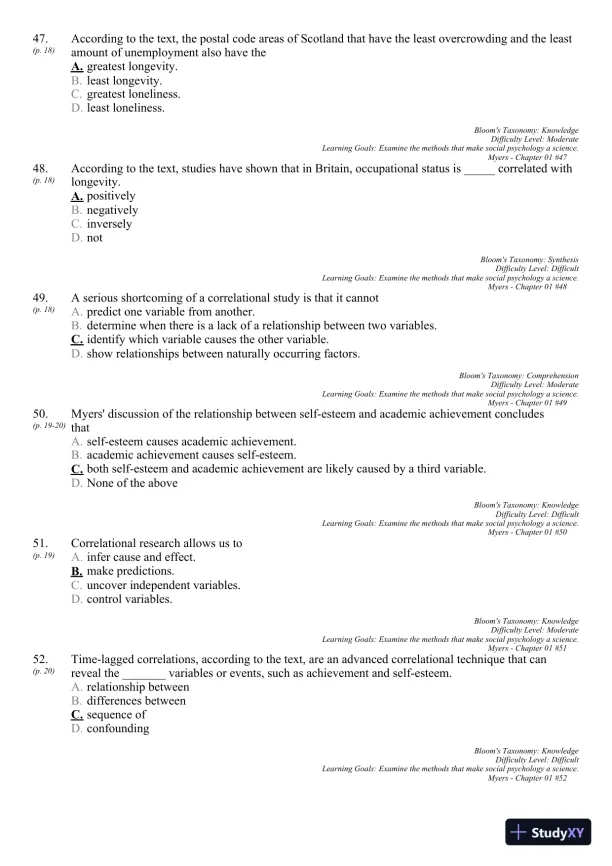 Test Bank For Social Psychology, 11th Edition - Page 24 preview image