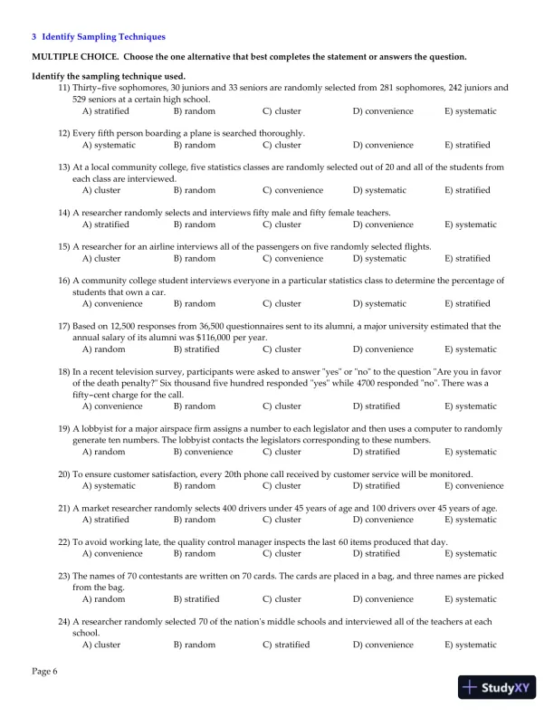 Elementary Statistics: Picturing the World, 7th Edition Test Bank - Page 7 preview image