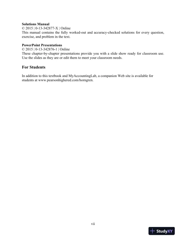 Solution Manual For Cost Accounting, 15th Edition - Page 7 preview image
