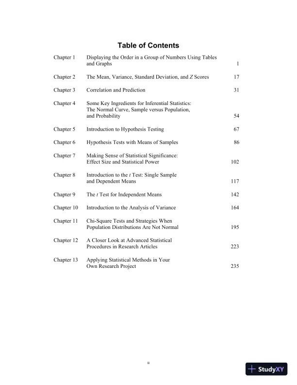 Test Bank for Statistics For The Behavioral And Social Sciences, 6th Edition - Page 3 preview image