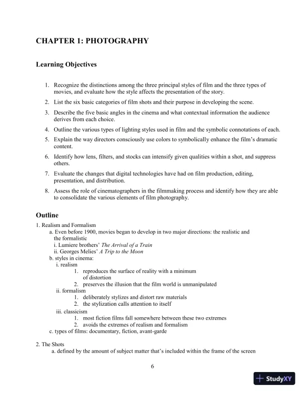 Class Notes for Understanding Movies, 14th Edition - Page 11 preview image