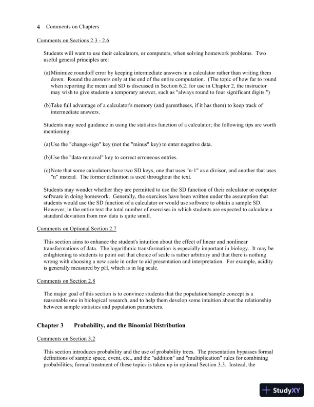 Solution Manual for Statistics for the Life Sciences, 5th Edition - Page 7 preview image