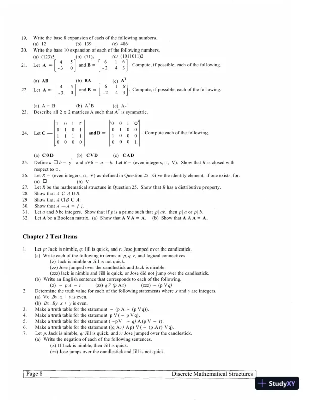 Discrete Mathematical Structures (Classic Version), 6th Edition Solution Manual - Page 11 preview image