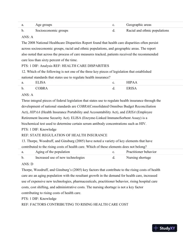 Test Bank For Nursing Leadership and Management, 3rd Edition - Page 16 preview image