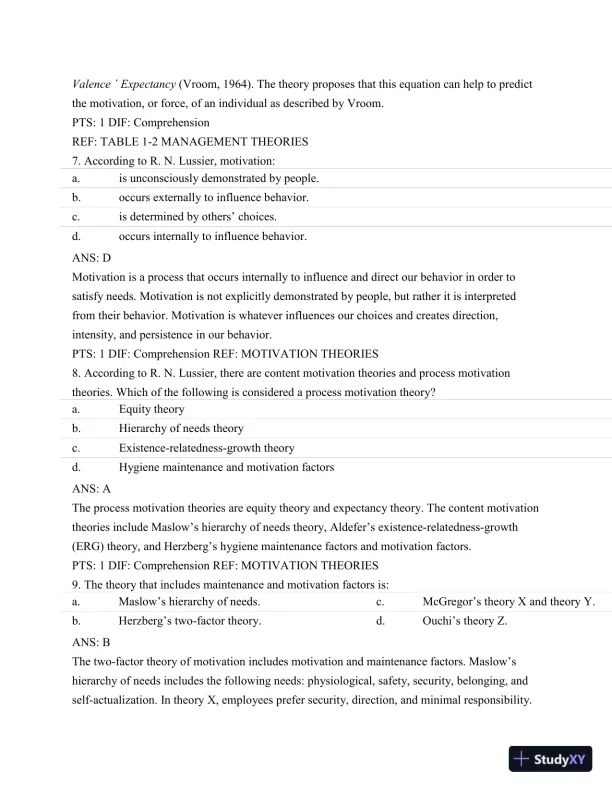 Test Bank For Nursing Leadership and Management, 3rd Edition - Page 4 preview image
