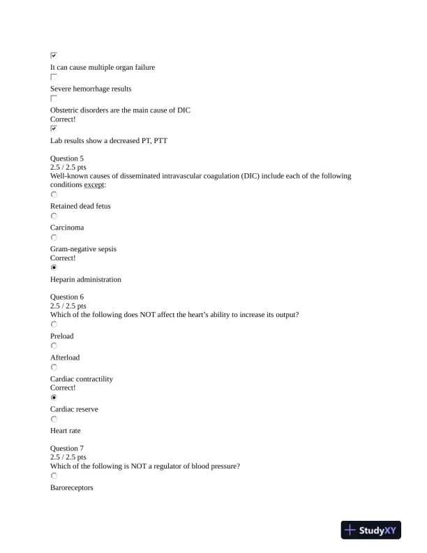 NURS231 Portage Learning Pathophysiology Module Exam 4 With Answers (28 Solved Questions) - Page 4 preview image