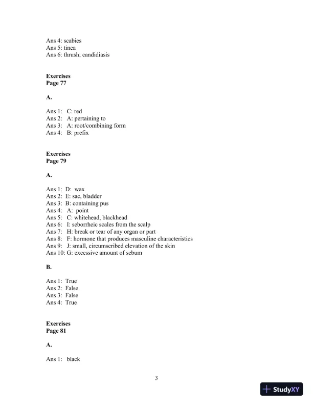 Solution Manual For Medical Language for Modern Health Care, 4th Edition - Page 18 preview image