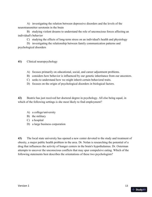 Test Bank for Understanding Psychology, 15th Edition (Chapters 1-5) - Page 14 preview image