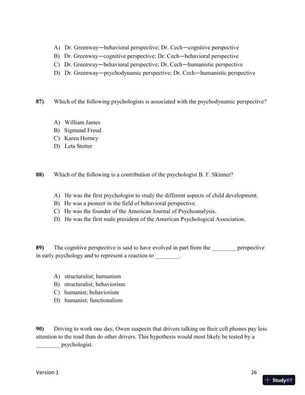 Test Bank for Understanding Psychology, 15th Edition (Chapters 1-5) - Page 27 preview image