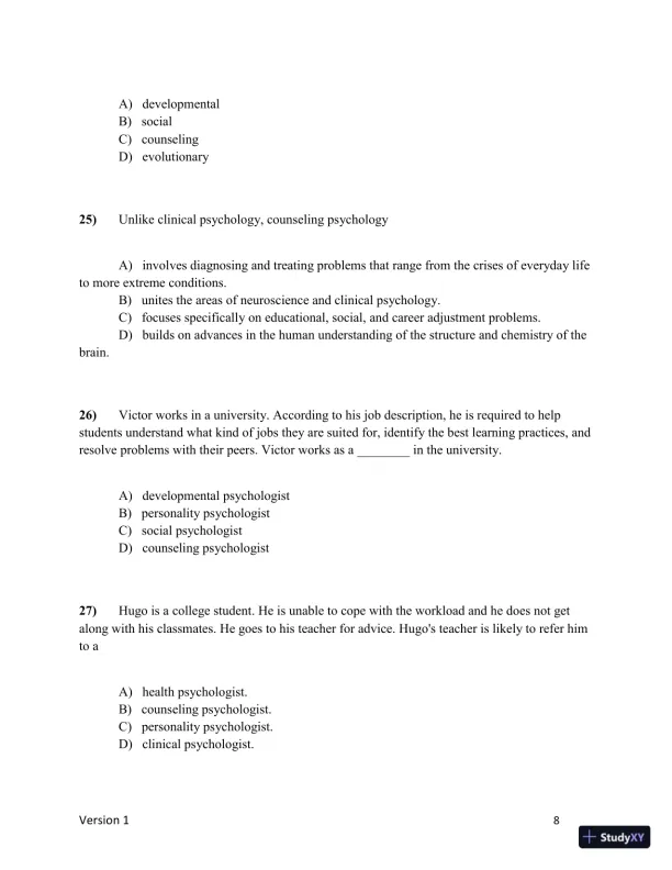 Test Bank for Understanding Psychology, 15th Edition (Chapters 1-5) - Page 9 preview image