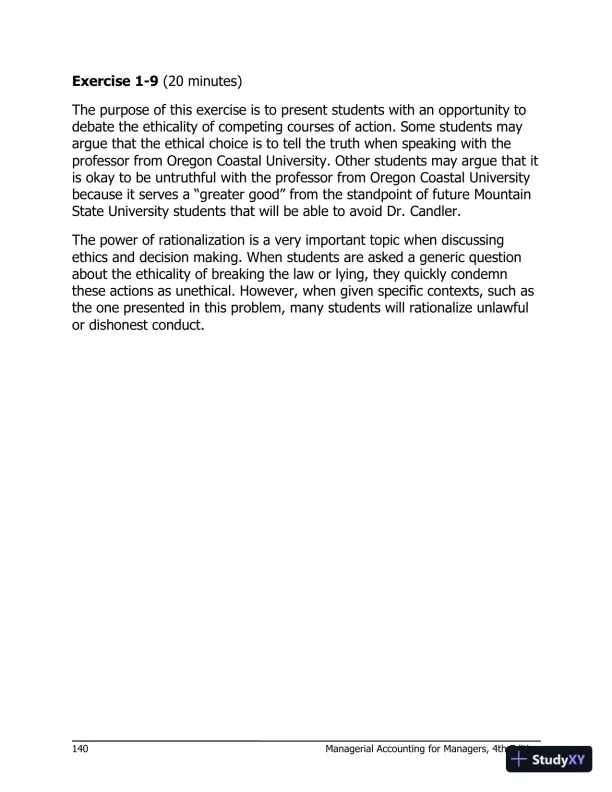 Managerial Accounting for Managers 4th Edition Solution Manual - Page 15 preview image