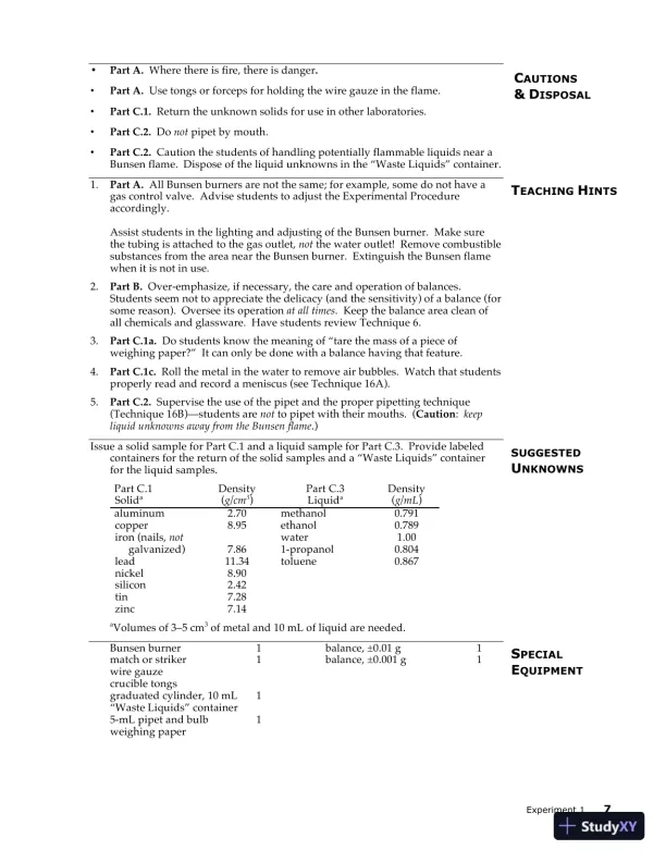 Lecture Notes for Laboratory Manual for Principles of General Chemistry , 10th Edition - Page 12 preview image