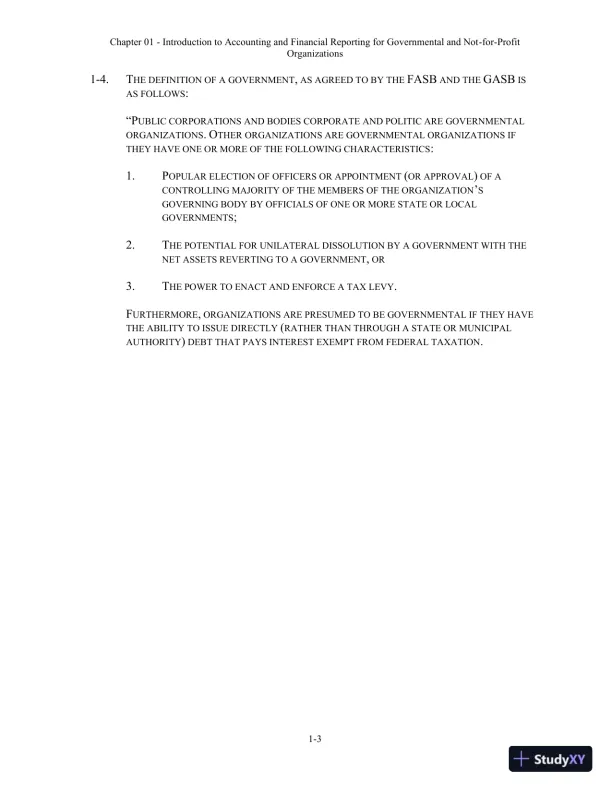 Solution Manual For Essentials of Accounting for Governmental and Not-for-Profit Organizations, 14th Edition - Page 4 preview image