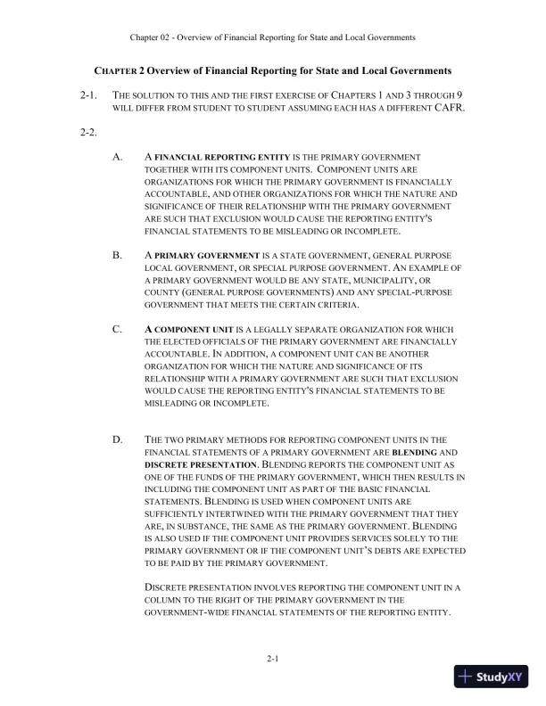 Solution Manual For Essentials of Accounting for Governmental and Not-for-Profit Organizations, 14th Edition - Page 9 preview image