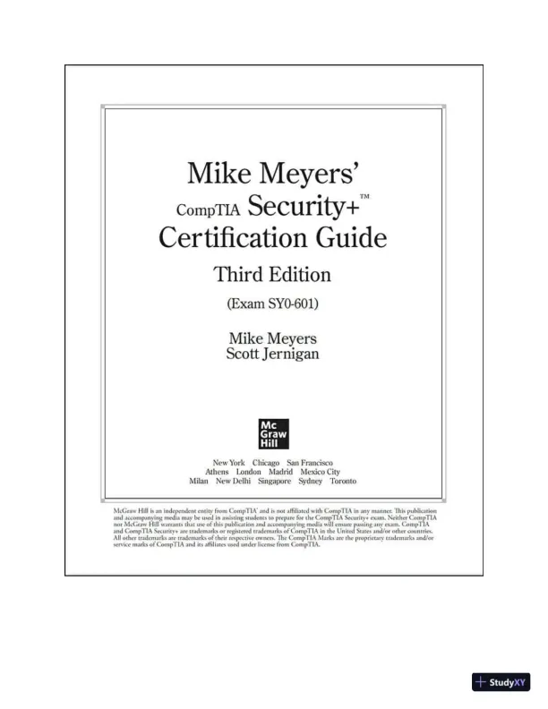 Mike Meyers' CompTIA Security+ SY0-601 Exam Certification Guide, 3rd Edition (2021) - Page 5 preview image