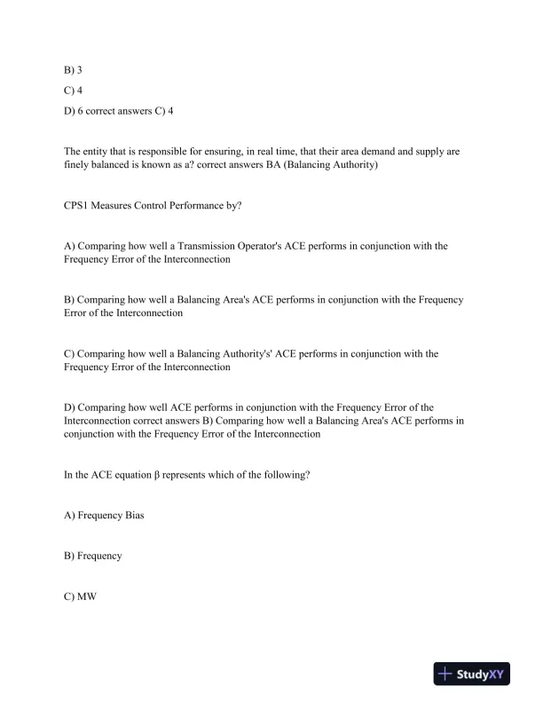 NERC Others Certification Exam With Answers (115 Solved Questions) - Page 6 preview image