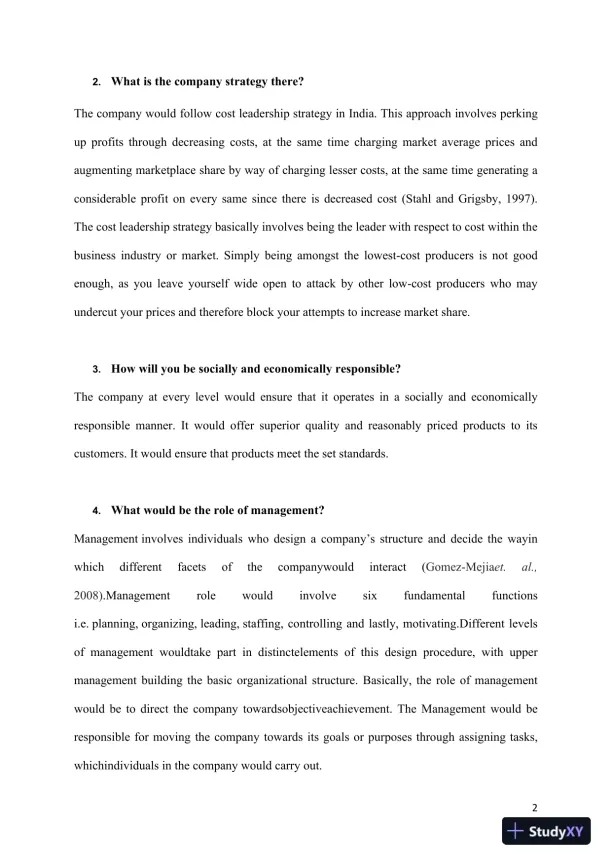 Strategic Expansion into the Indian Market: A Comprehensive Business Analysis and Implementation Plan - Page 3 preview image