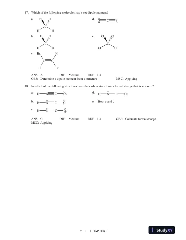 Test Bank For Organic Chemistry, 5th Edition - Page 13 preview image