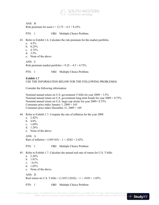 Test Bank For Investment Analysis And Portfolio Management, 10th Edition - Page 14 preview image