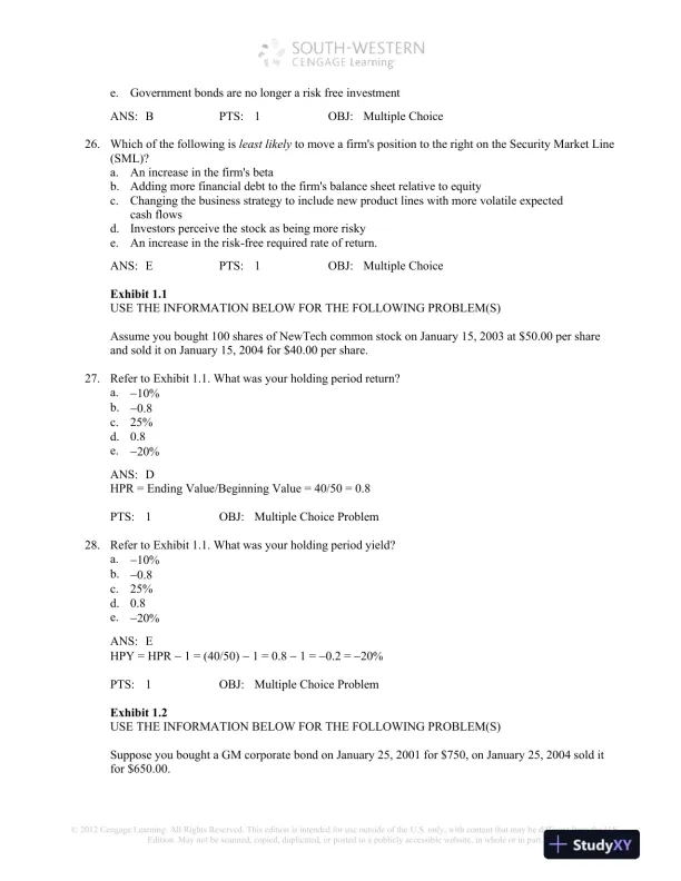 Test Bank For Investment Analysis And Portfolio Management, 10th Edition - Page 8 preview image