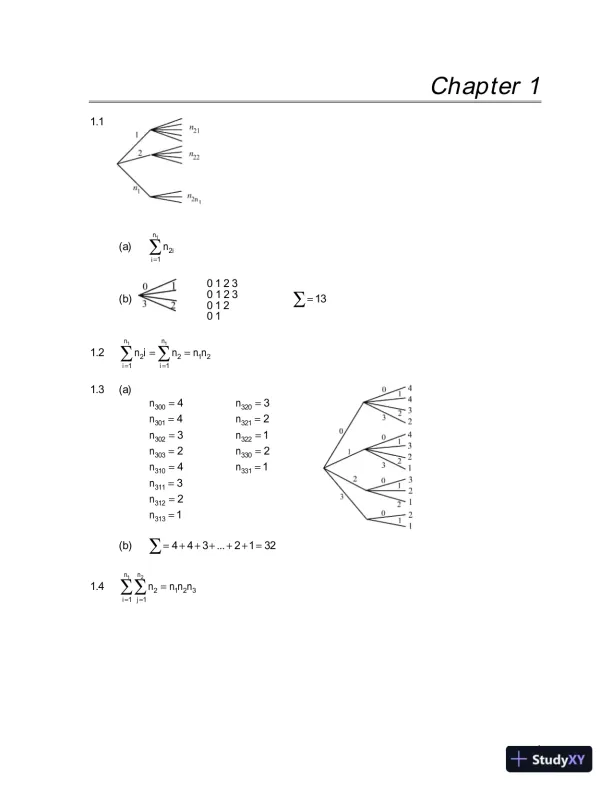 Solution Manual for Mathematical Statistics with Applications, 8th Edition - Page 4 preview image