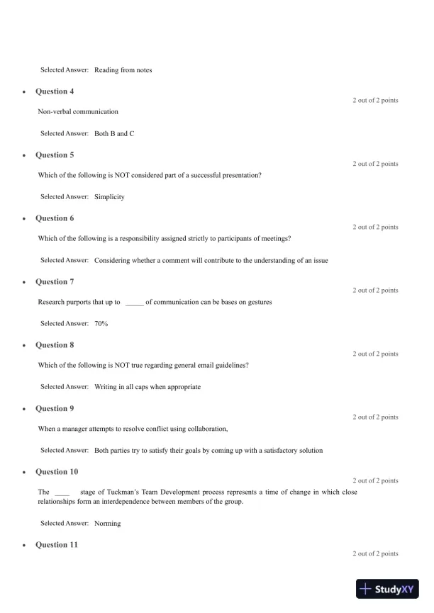 Liberty University BUSI 310 Test Exam 3 Complete Solutions Correct Answers Key - Page 4 preview image