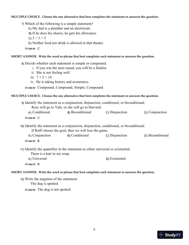 Test Bank For Math in Our World, 4th Edition - Page 31 preview image