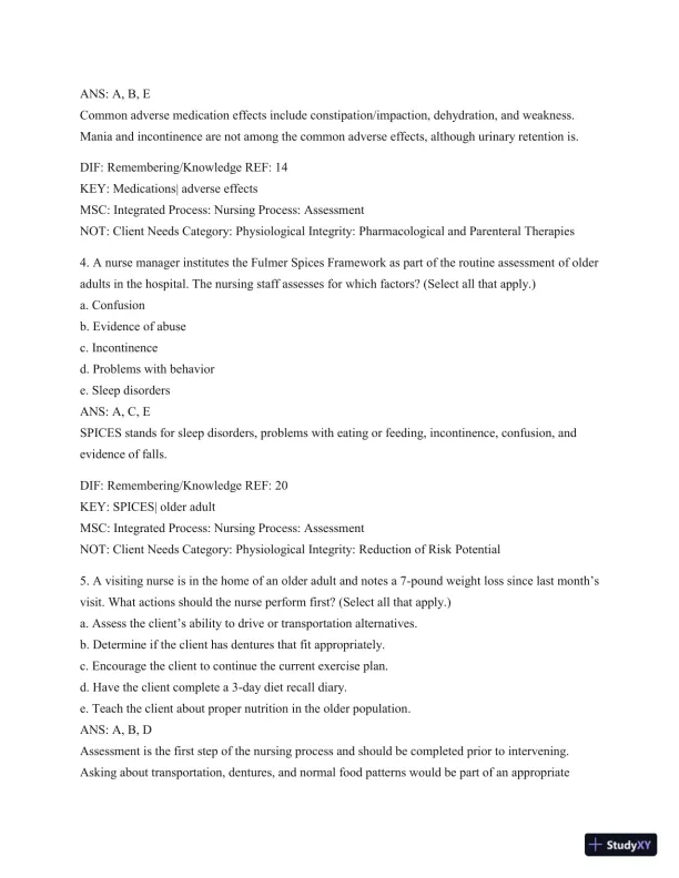 Test Bank For Medical-Surgical Nursing: Patient-Centered Collaborative Care (2 Volume Set), 8th Edition - Page 20 preview image