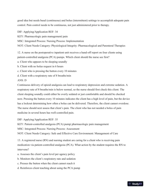 Test Bank For Medical-Surgical Nursing: Patient-Centered Collaborative Care (2 Volume Set), 8th Edition - Page 29 preview image