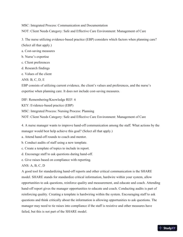Test Bank For Medical-Surgical Nursing: Patient-Centered Collaborative Care (2 Volume Set), 8th Edition - Page 9 preview image