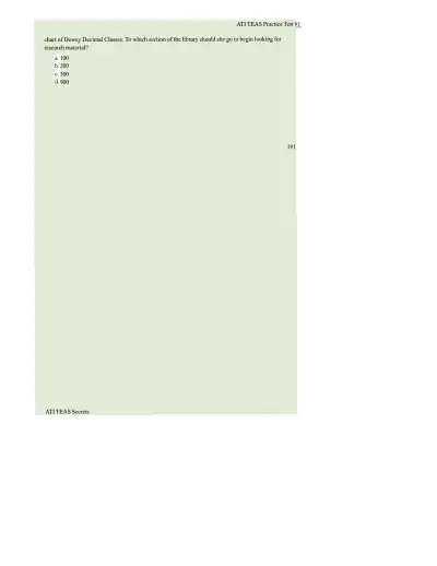 ATI TEAS 7 Comprehensive Practice Exam - Page 3 preview image