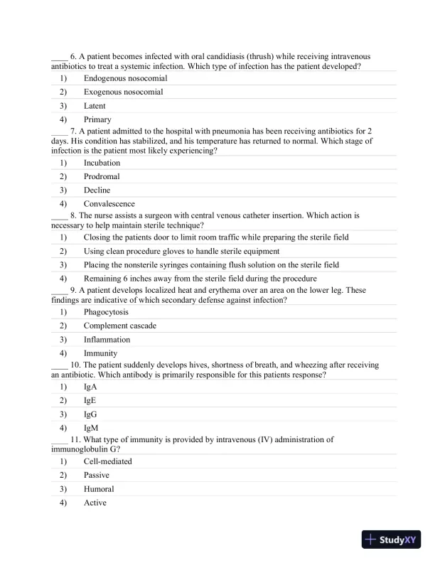 Test Bank For CURRENT Medical Diagnosis and Treatment 2019, 58th Edition - Page 3 preview image