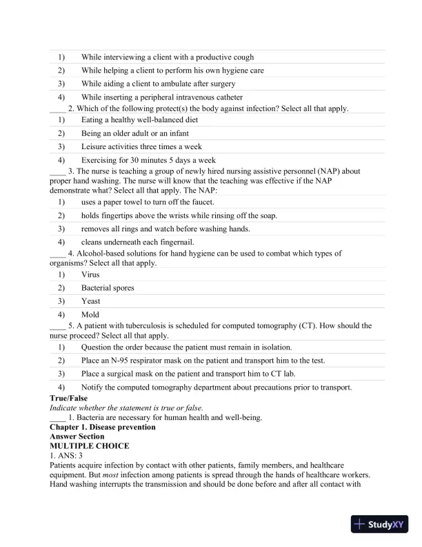 Test Bank For CURRENT Medical Diagnosis and Treatment 2019, 58th Edition - Page 6 preview image