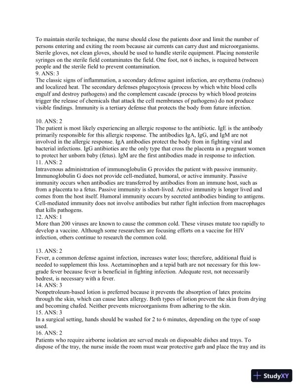 Test Bank For CURRENT Medical Diagnosis and Treatment 2019, 58th Edition - Page 8 preview image