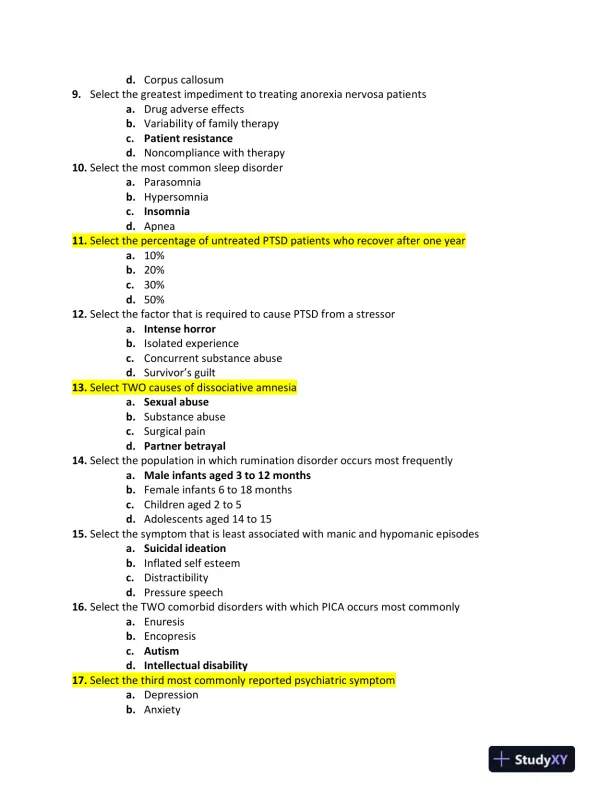 Pharmacology Midterm Exam With Answers (140 Solved Questions) - Page 3 preview image