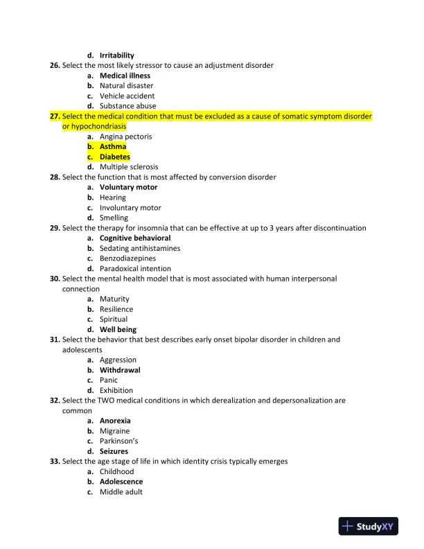 Pharmacology Midterm Exam With Answers (140 Solved Questions) - Page 5 preview image