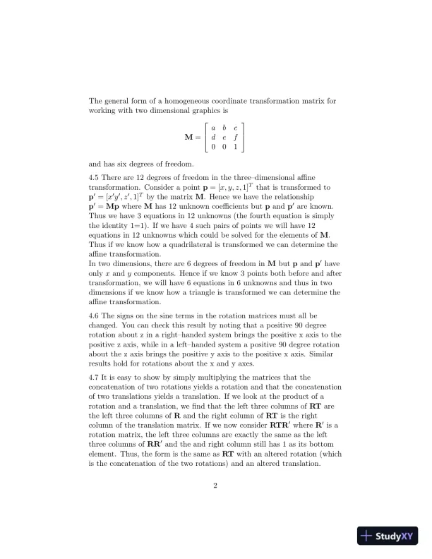 Solution Manual for Interactive Computer Graphics, 8th Edition - Page 10 preview image