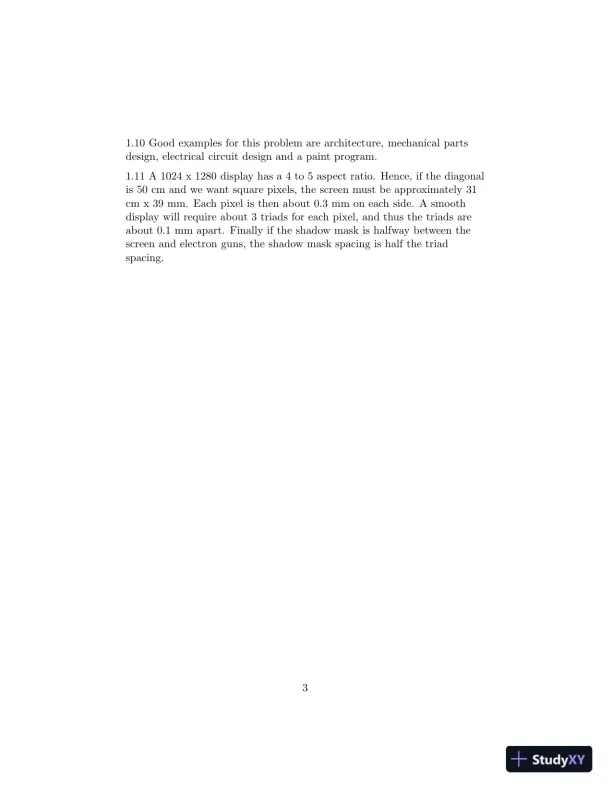 Solution Manual for Interactive Computer Graphics, 8th Edition - Page 4 preview image