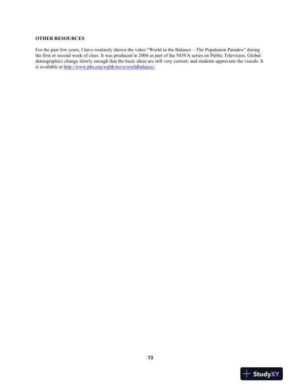 Population: An Introduction to Concepts and Issues 12th Edition Test Bank - Page 15 preview image