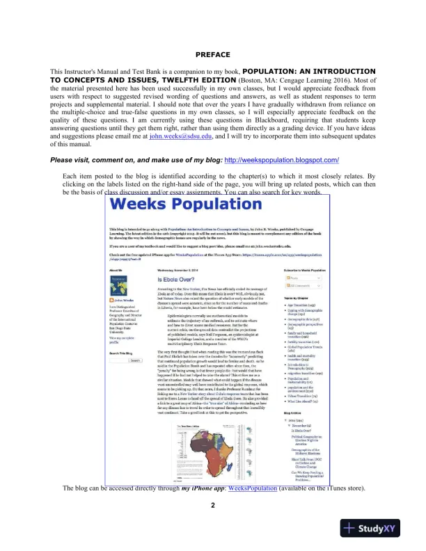 Population: An Introduction to Concepts and Issues 12th Edition Test Bank - Page 4 preview image