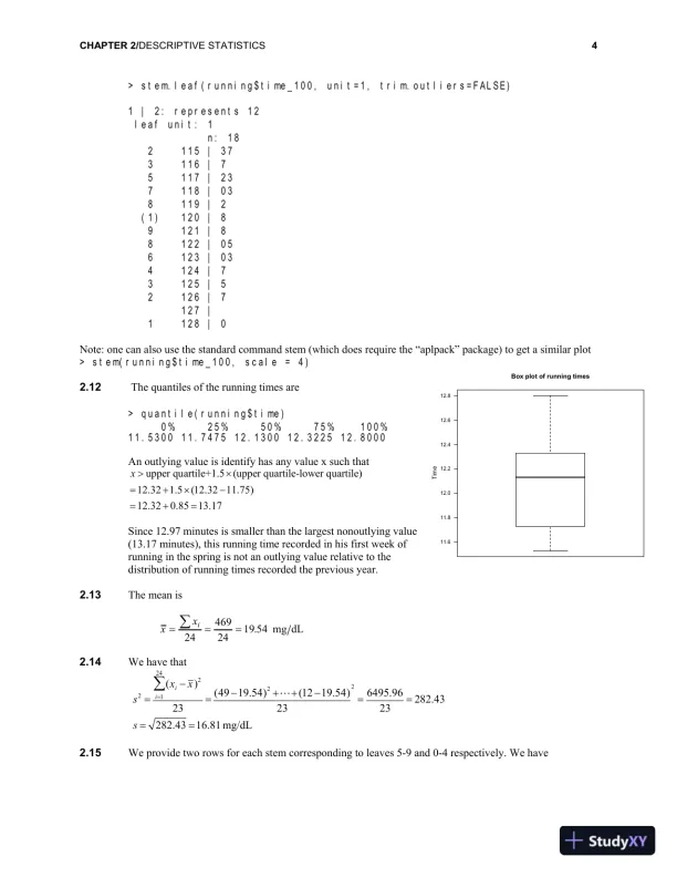 Solution Manual for Fundamentals of Biostatistics, 8th Edition - Page 6 preview image