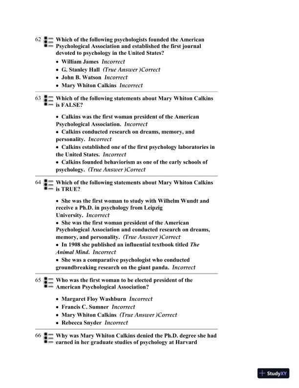 Test Bank for Psychology, 6th Edition - Page 21 preview image