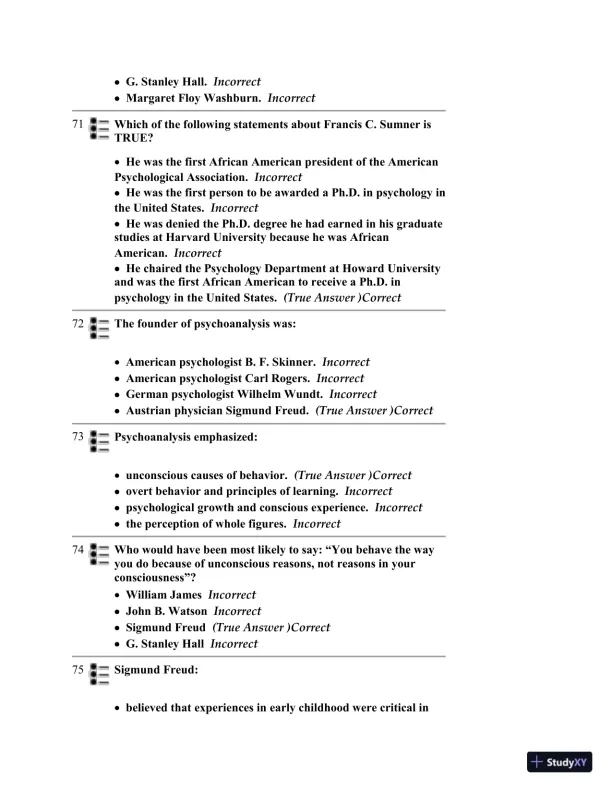 Test Bank for Psychology, 6th Edition - Page 23 preview image