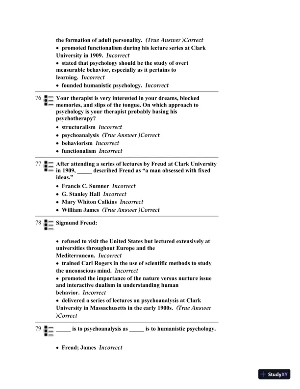 Test Bank for Psychology, 6th Edition - Page 24 preview image