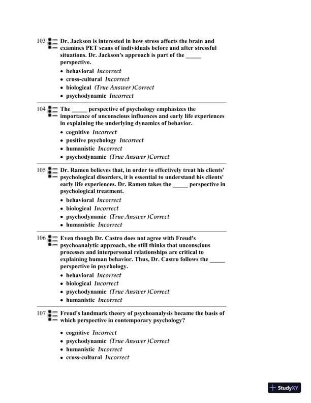 Test Bank for Psychology, 6th Edition - Page 30 preview image